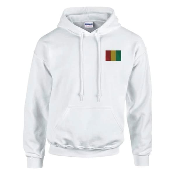 Hættetrøje - PIXELFORMA - Guineas flag - Hvid - Lange ærmer - Hættekrave Vit M