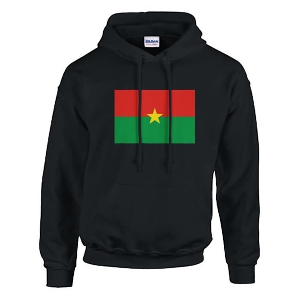 Burkina Faso Flag -huppari mustana Svart jag