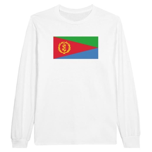 Eritrea Flag langærmet T-shirt i hvid Vit M