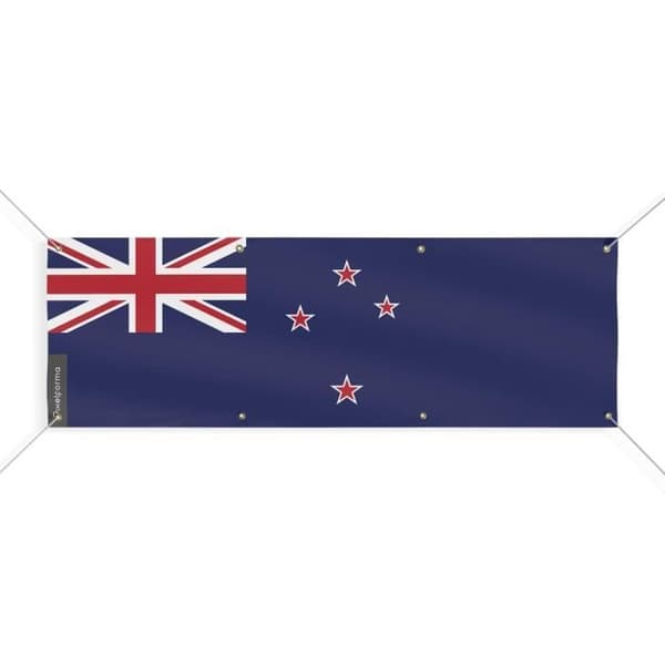 Uuden-Seelannin lippubanneri 8 silmukkaa 110x330 cm
