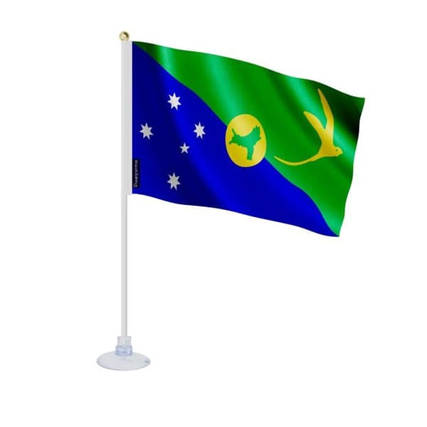 Drapeau - Mini - julö - 14 x 21 cm - Polyester - Sugpropp inkluderad Flerfärgad