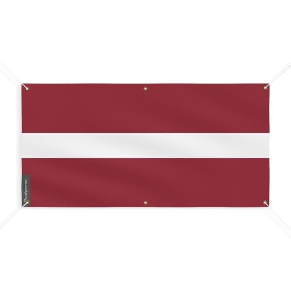 Flaggbanner - PIXELFORMA - Lettland - 6 öljetter - 170x340cm - Slitstark polyester