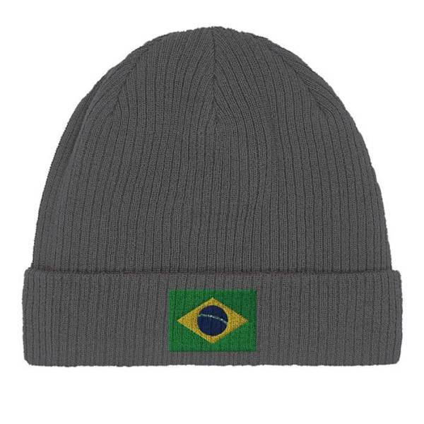 Bonnet Flag Brasil i Grå Grå