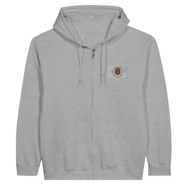 Hættetrøje - Saint-Barthélemy Flag - Grå - Polyester-bomuld - Lange ærmer - Unisex Grå jag