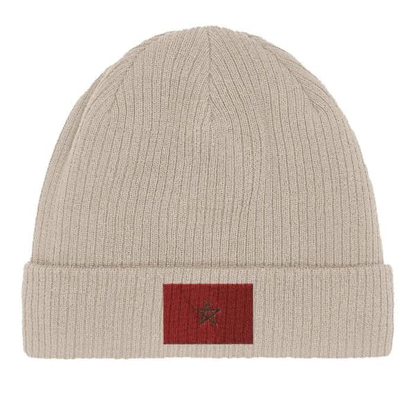 Bonnet Flagga Marocko i Beige Beige