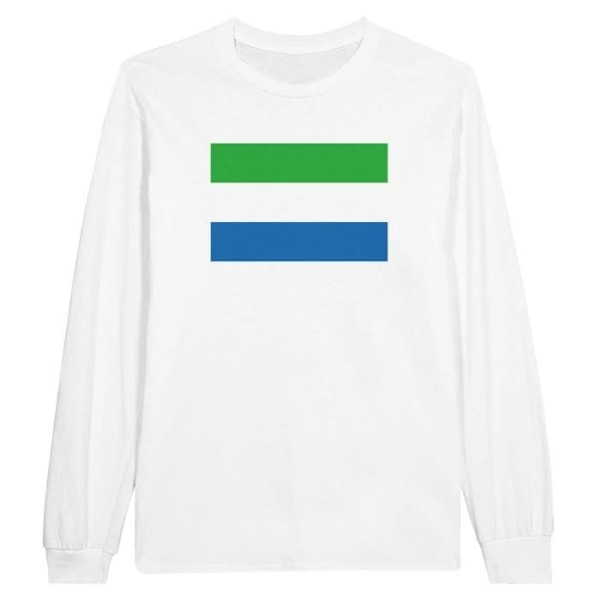 Sierra Leone Flag pitkähihainen T-paita valkoinen Vit XL