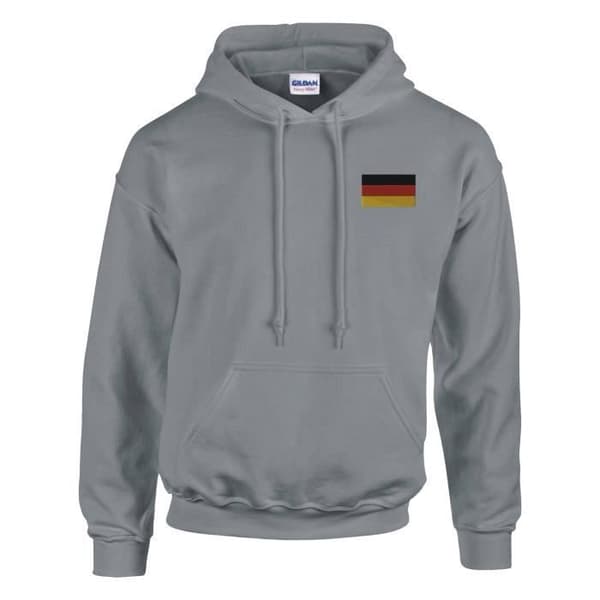 Hættetrøje - PIXELFORMA - Flag of Germany - Grå - Lange ærmer - Hættekrave Grå jag