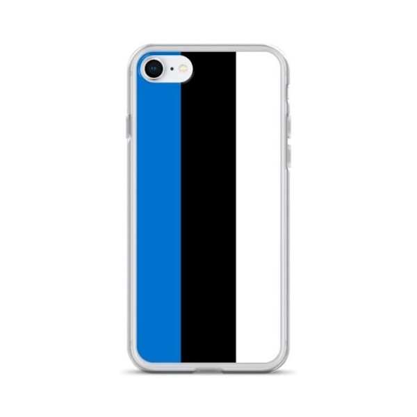 Coque - iPhone - Estisk flag - Fleksibel - Fuld beskyttelse - Holdbart silikone Estlands flagga