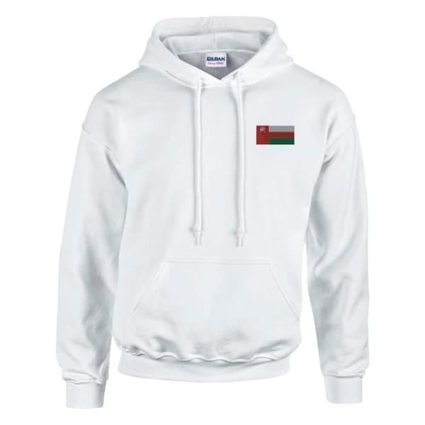 Hætte sweatshirt - PIXELFORMA - Oman flag - Lange ærmer - Hætte - Hvid Vit jag