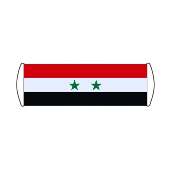 Rullebanner Syriens flag i 24x70 cm