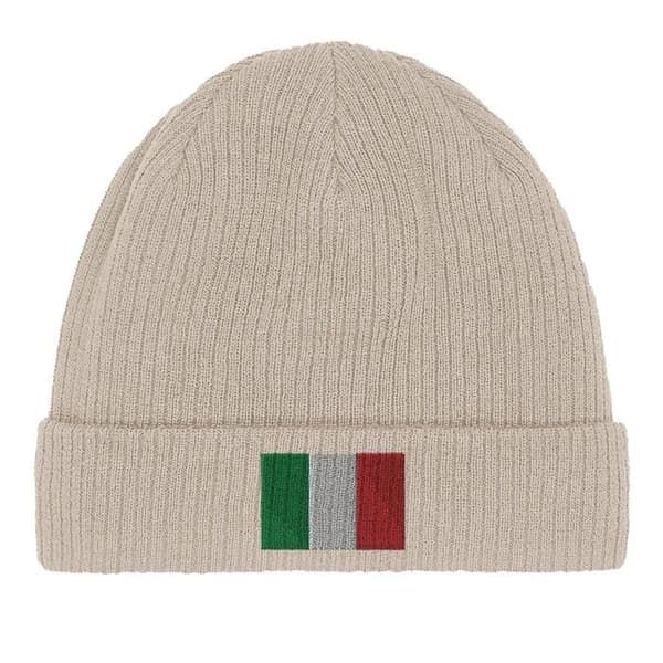 Beige Italian Flag Cap Beige