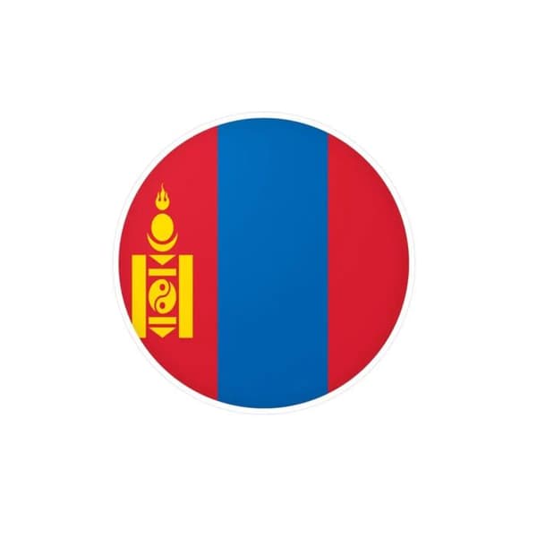 Mongolian lippu pyöreä tarra - 2 cm - 1000 kappaletta Flerfärgad