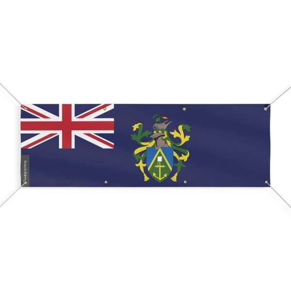 Pitcairn Islands Lippubanneri 8 silmukkaa 150x450 cm