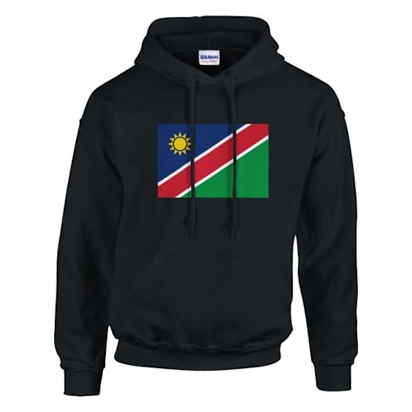 Namibia Flag hættetrøje i sort Svart S