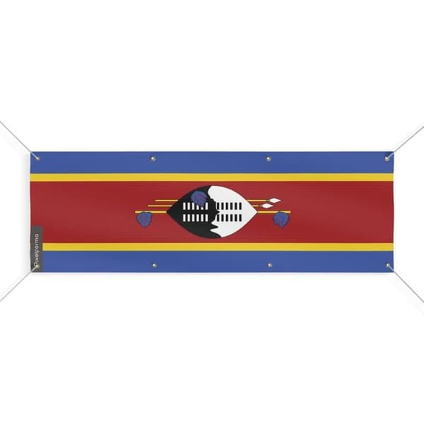 Eswatinin lippu 8 silmukkaa 120x360 cm