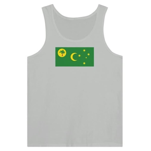 Cocos Islands Flag Tank Top i Grå Grå S