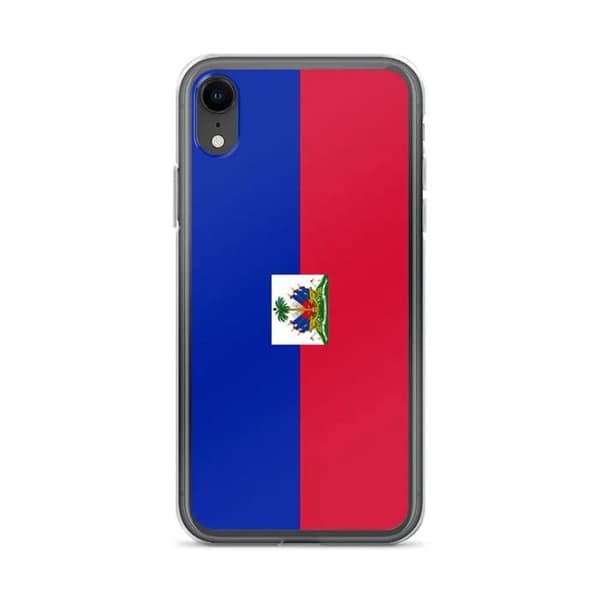 Coque iPhone - PIXELFORMA - iPhone XR - Haitiansk flag - Blødt silikone - Fuld beskyttelse Röd