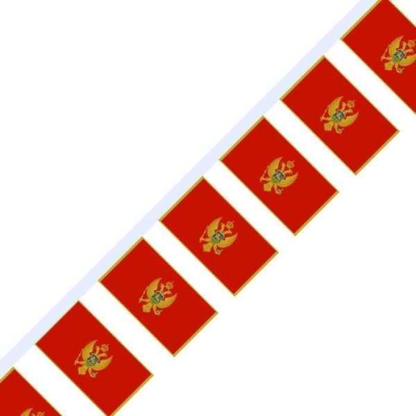 Montenegro flagggirland 50 st 14x21cm