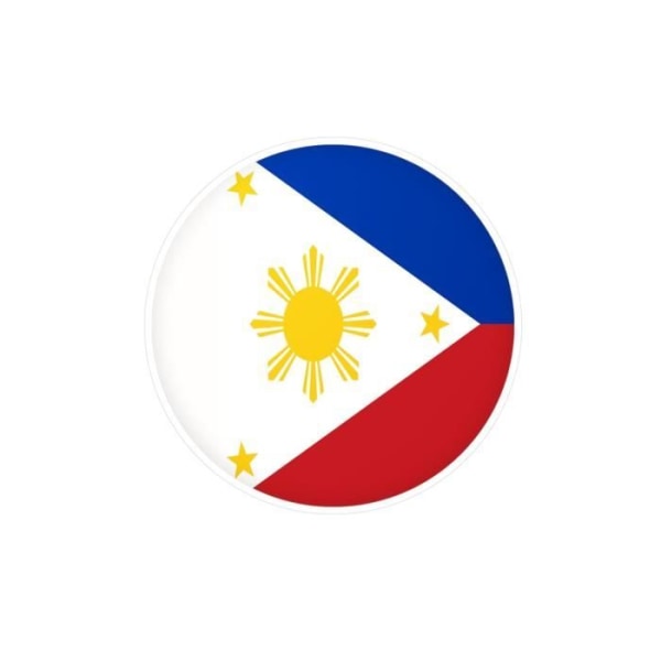 Runt klistermärke Filippinernas flagga Filippinernas flagga 2 cm i 1000 bitar