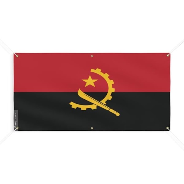 Banner Flag of Angola 6 Øjer 100x200cm i polyester