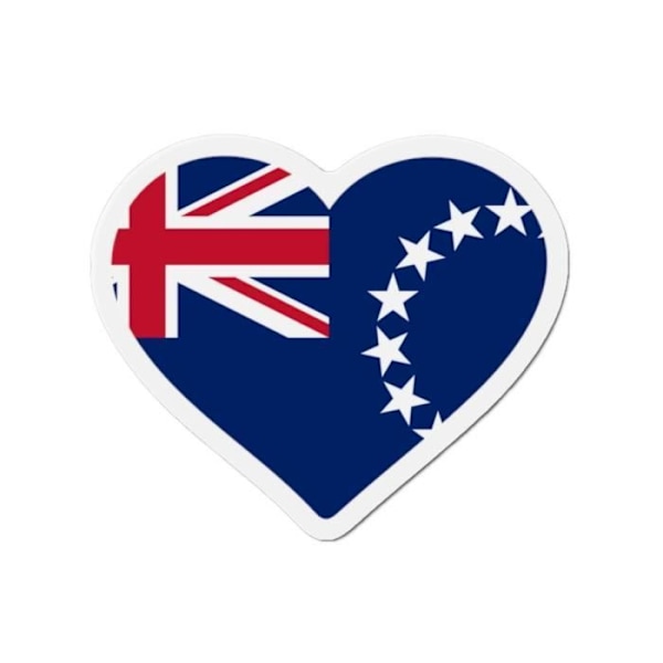 Cook Islands Flag Heart Magnet 50 stycken i 8cm