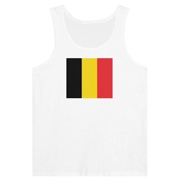 Belgien Flag Tank Top i hvid Vit XS