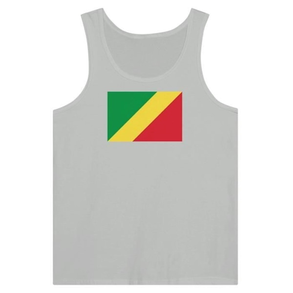 Republikken Congo Flag Tank Top i Grå Grå M