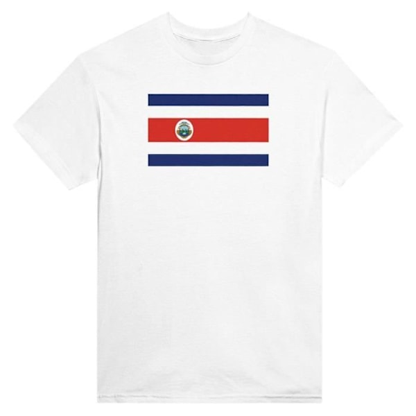 Costa Rica Flag T-paita valkoisena Vit XXXL