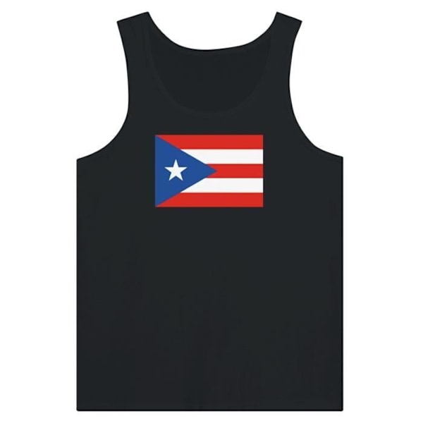 Puerto Rico Flag Tank Top i Sort Svart XXL