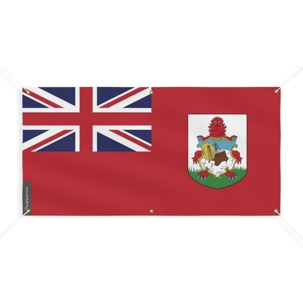 Banner Flag of Bermuda 6 Silmukat 190x380cm polyesteriä