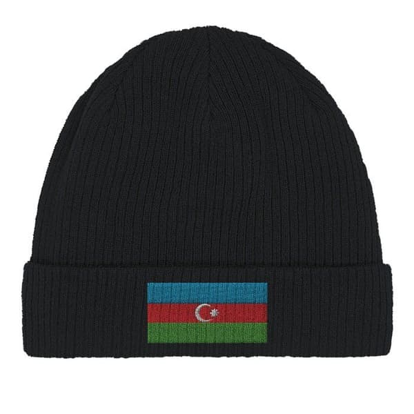 Hætteflag Aserbajdsjan i Sort Svart