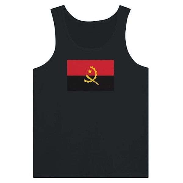 Angola Flag Tank Top i Svart Svart jag