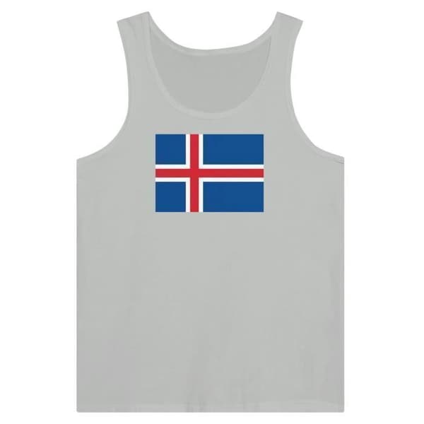 Island Flag Linne i grått Grå XL