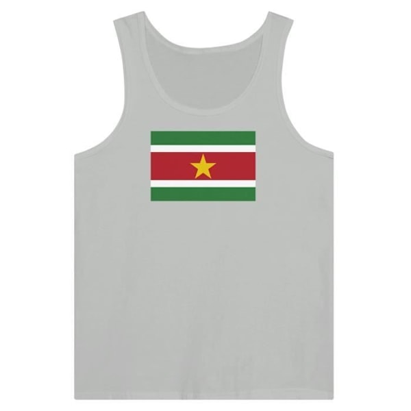 Surinam Flag Tank Top i Grå Grå M