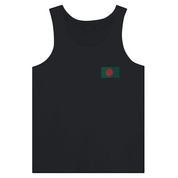 Bangladesh Flag Embroidery Tank Top i sort Svart M