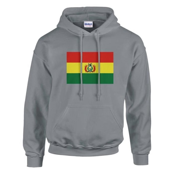 Bolivia Flag -huppari harmaalla Grå XXXL