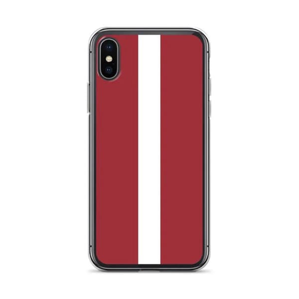 Coque til iPhone - PIXELFORMA - iPhone X - Letlands flag - Blødt silikonemateriale - Letvægtsdesign Lettlands flagga