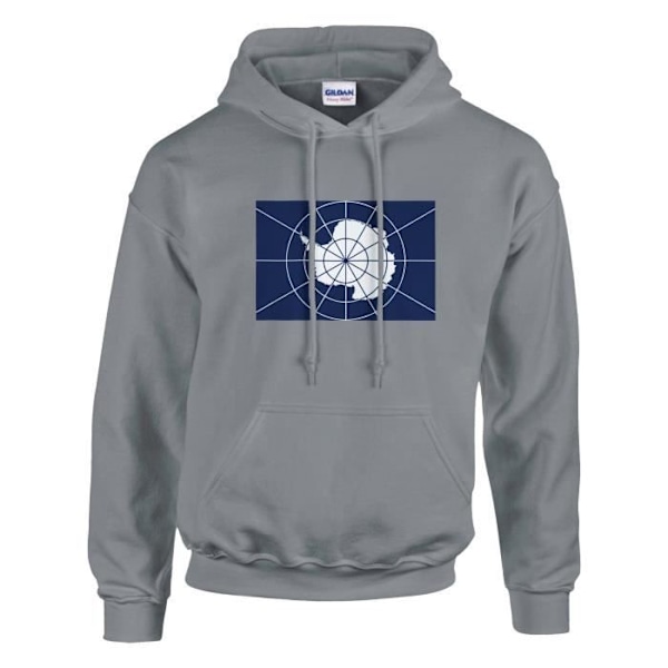 Officiell Antarctica Flag Hoodie i grått Grå XXL