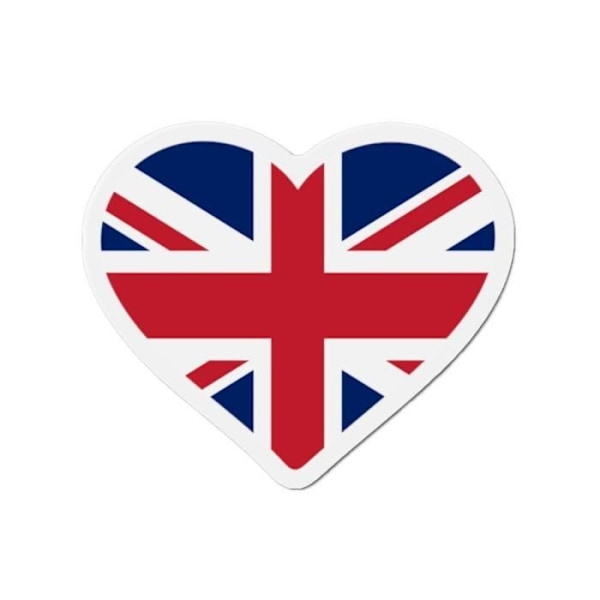 United Kingdom Flag Heart Magnet 50 stycken i 10cm