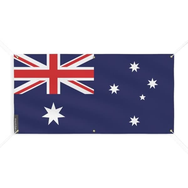 Australia Flag Banner 6 öljetter 190x380cm i polyester