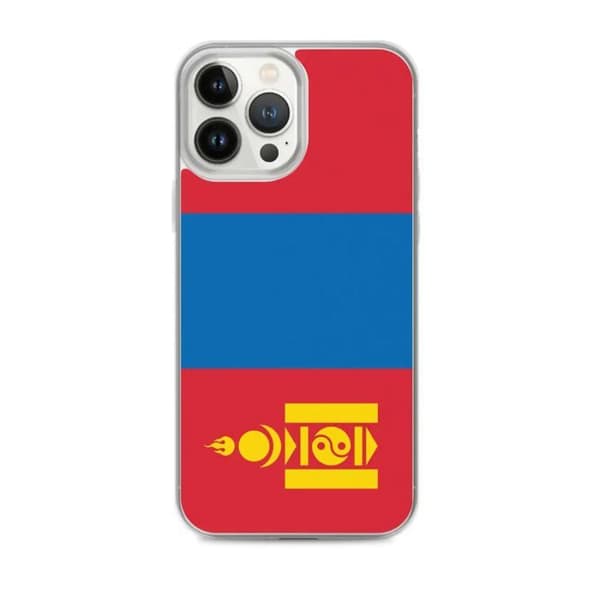 iPhone-kuori - Mongolia-lippu - iPhone 13 Pro Max - Pehmeä - Monivärinen - Pysty Flerfärgad