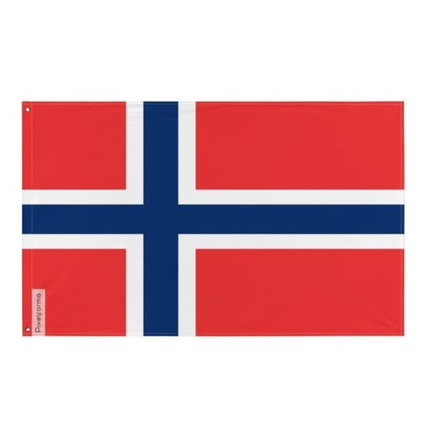 Drapeau - PIXELFORMA - Bouvetøya - 90x150cm - Polyester - Forkant og bagside - Voksen Vit