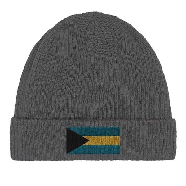 Bonnet flagga Bahamas i grått Grå