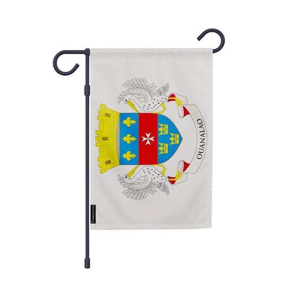 Flagga - Saint-Barthélemy - 32 x 47,5 cm - Polyester - Tryck på fram- och baksidan - Utomhusträdgård Flerfärgad