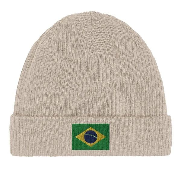 Bonnet Flag Brasil i Beige Beige