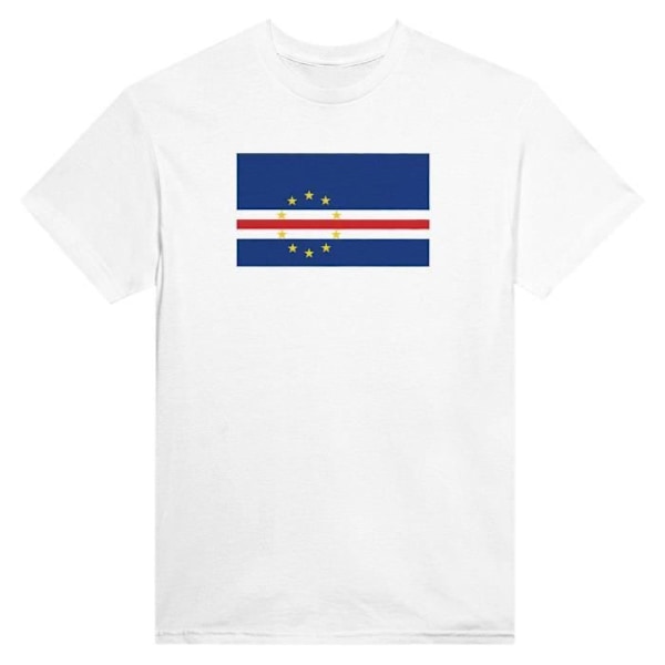 Kap Verde Flag T-shirt i hvid farve Vit jag