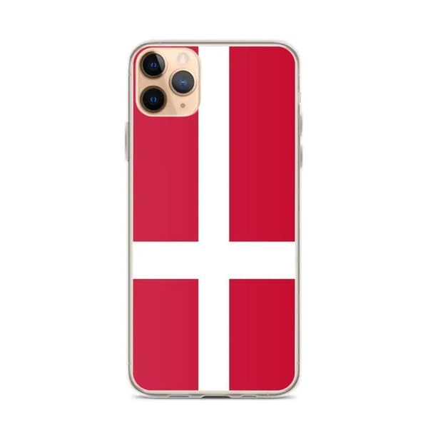 Coque iPhone - Danmarks Flag - iPhone 11 Pro Max - Fleksibel - Multifarvet - Vertikal Flerfärgad