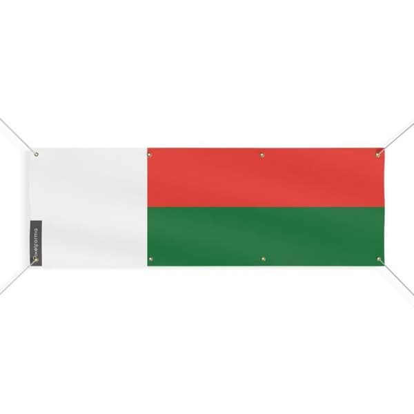 Madagaskar Flag Banner 8 Øjer 50x150 cm