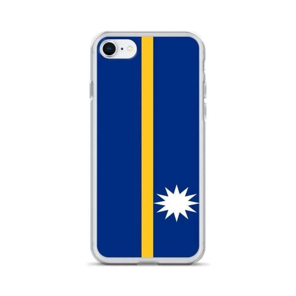 Coque til iPhone - PIXELFORMA - iPhone 7 - Nauru Flag - Blødt silikone - Letvægtsdesign Naurus flagga