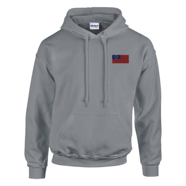 Huppari - PIXELFORMA - Samoa-lippu - Harmaa - Puuvilla/Polyester - Säädettävä Grå jag